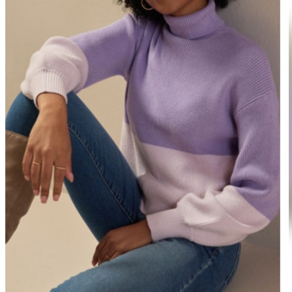 Francesca's Collections Purple Turtleneck Sweater